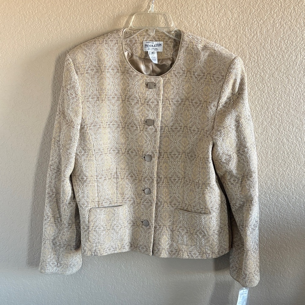 Pendleton Women's Beige Textured Blazer